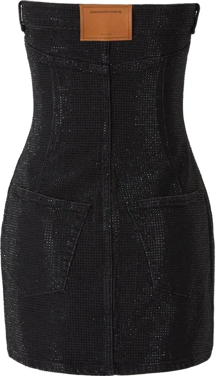   Alexander Wang  Mini Glitter Dress schwarz  Midi-Kleider 
