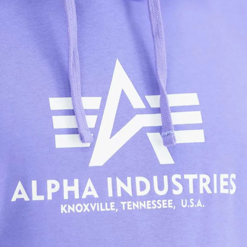 Alpha Industries Herren Hoodie Basic Logo electric violet