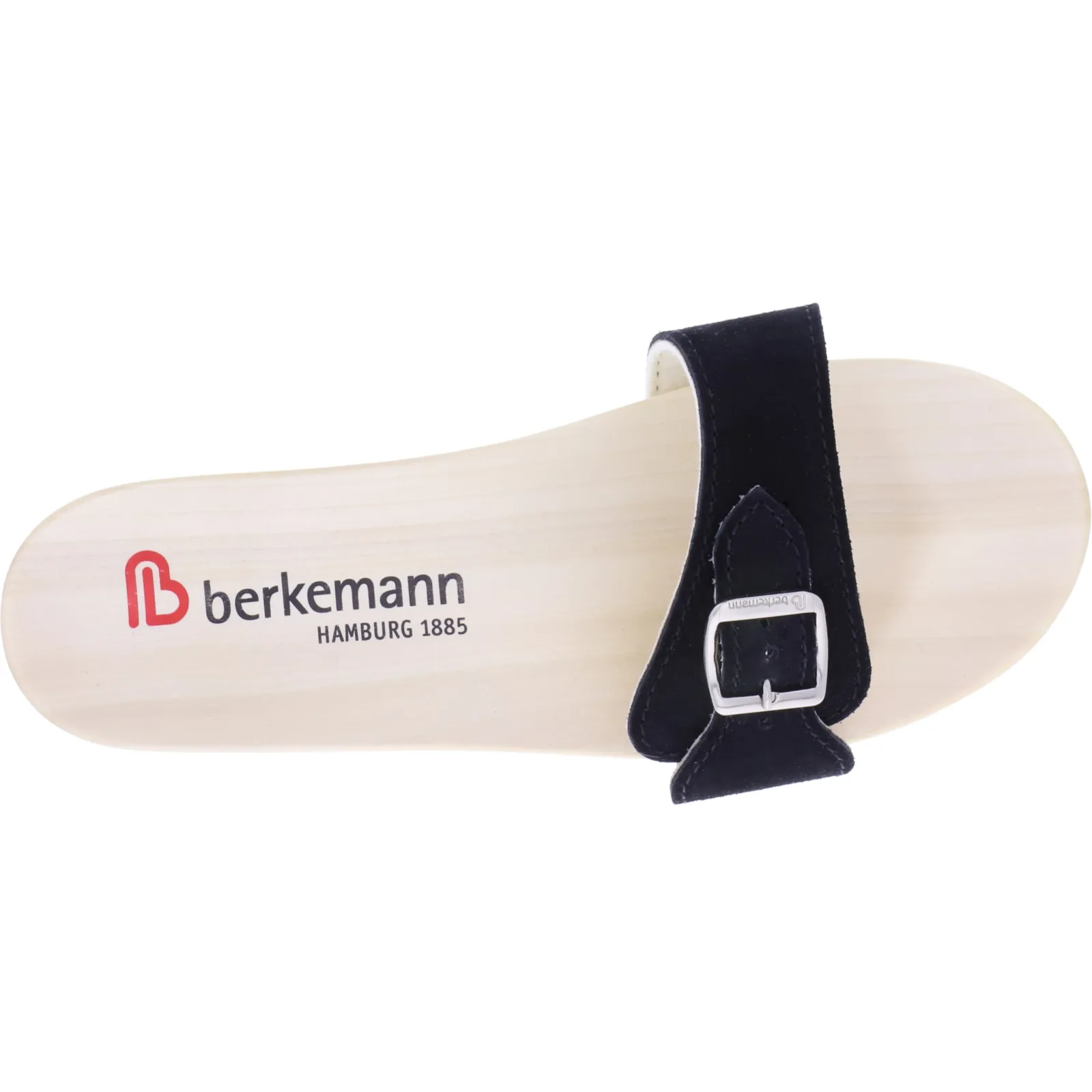 Berkemann / Hamburg-Sandale / B102 / Schwarz Velours / Sohle: Natur / Art: 00102-991 / Unisex