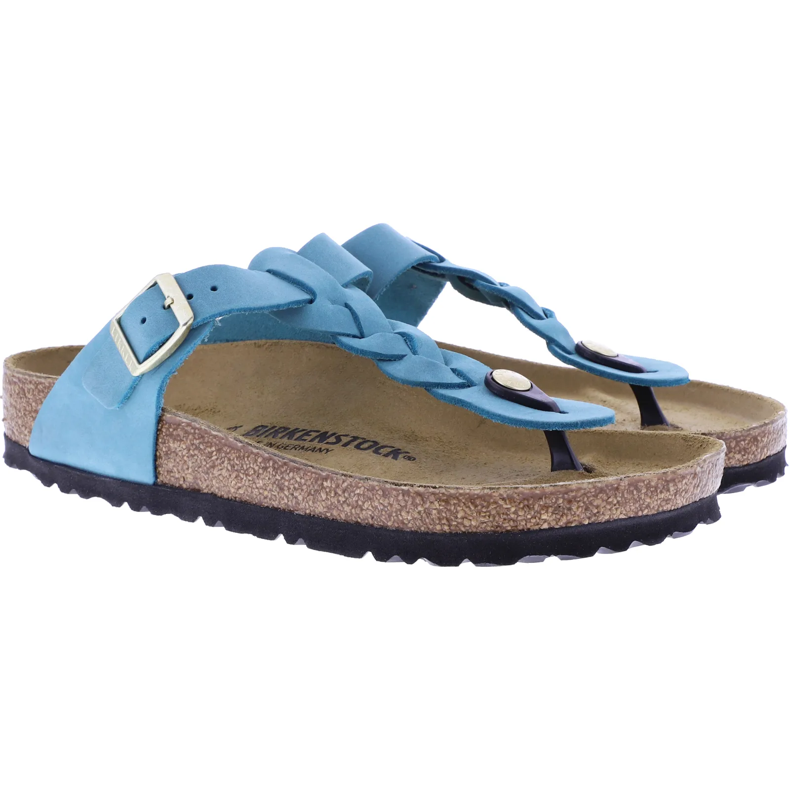 Birkenstock | Gizeh Braided | Biscay Bay | Leder | Weite: Normal | 1026324 | Damen Zehensteg Sandale