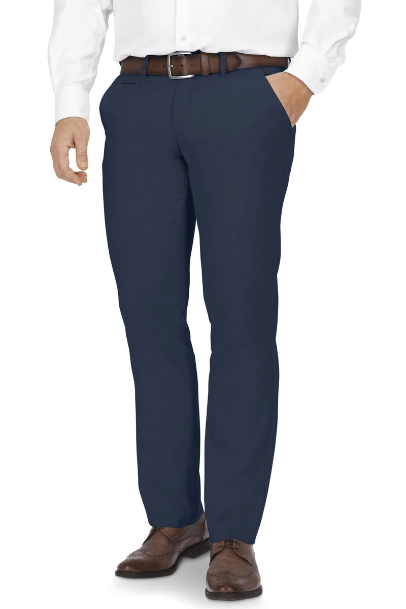 CLUB OF COMFORT Leinen Baumwoll Hose marine Garvey Chino