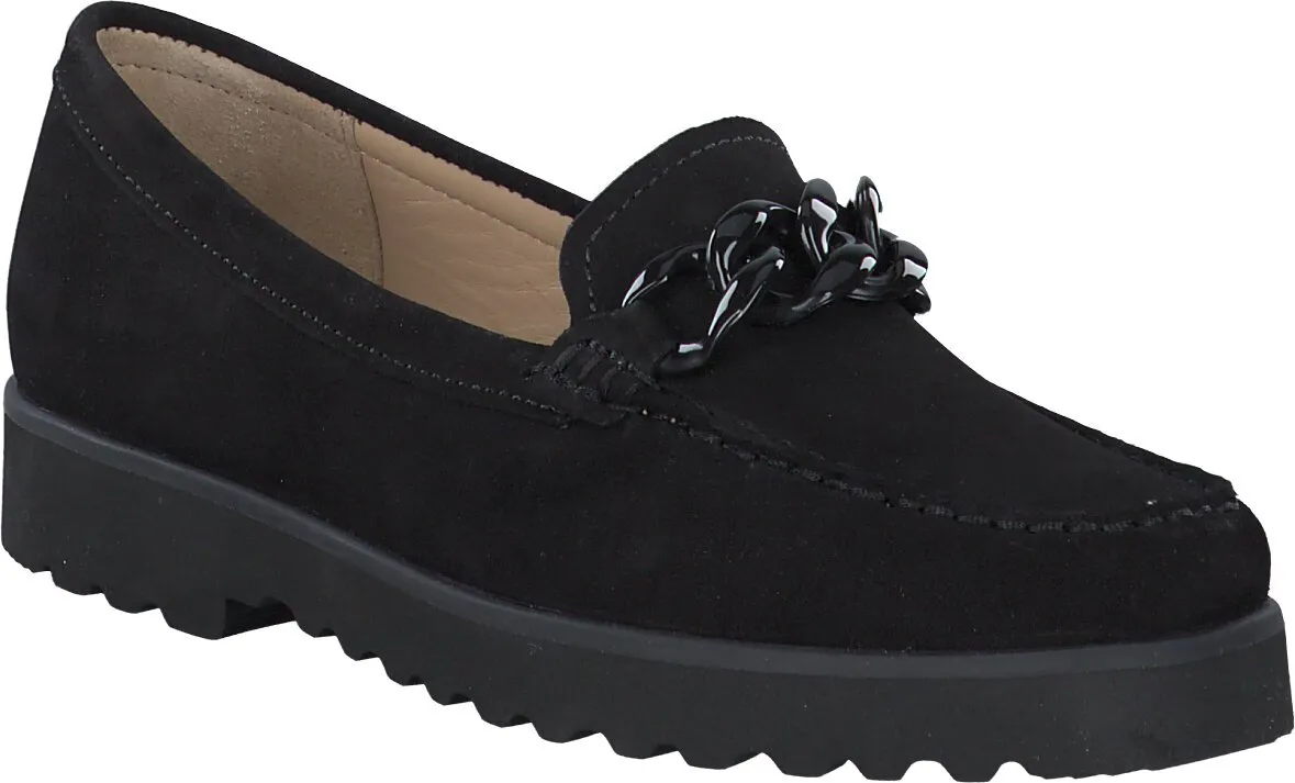 Damen-Slipper aus Leder 100002983007 (Schwarz)