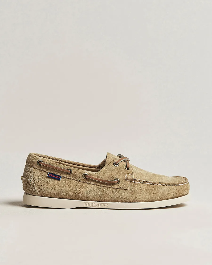 Docksides Suede Boat Shoe Beige Camel
