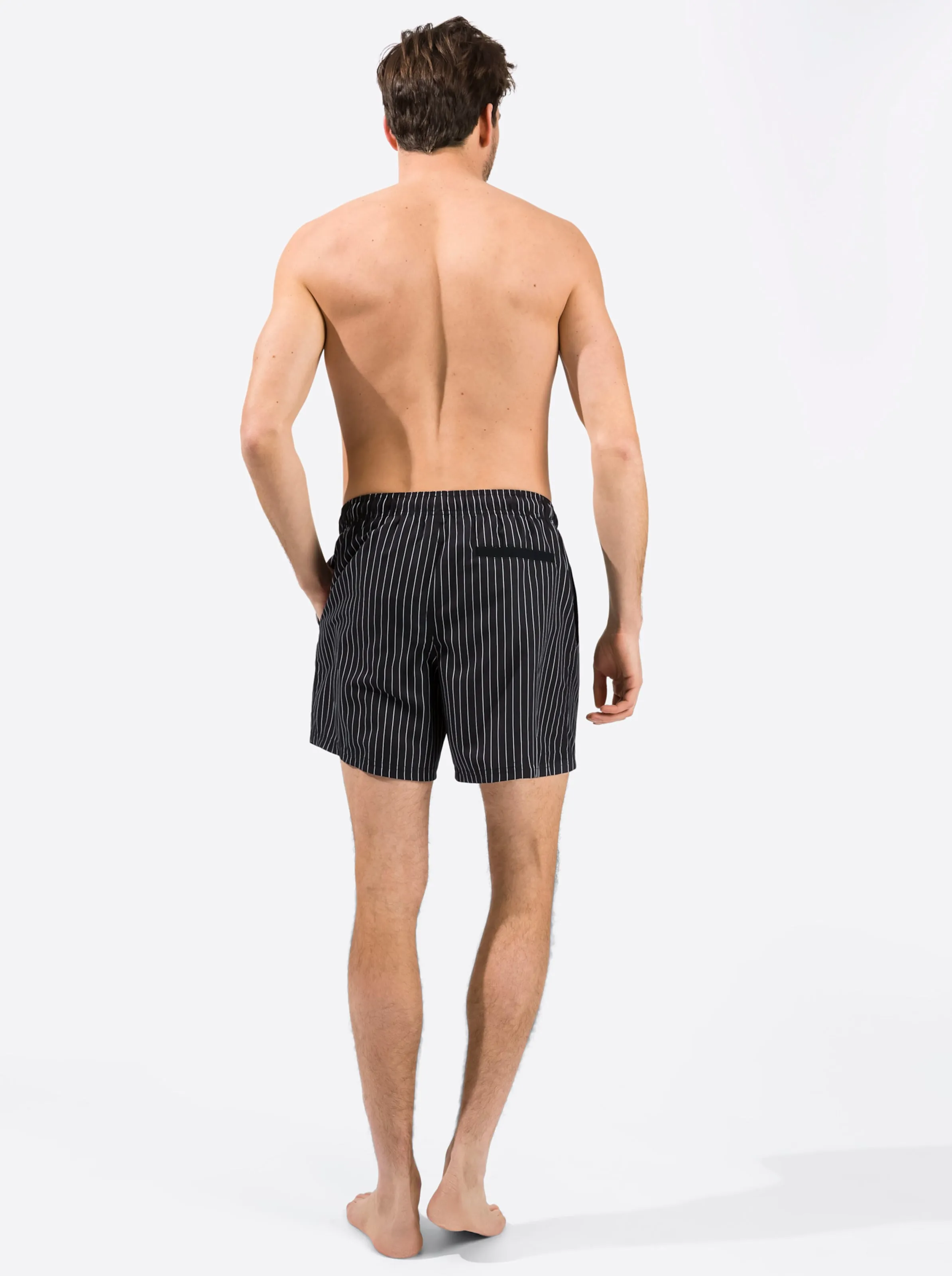 feel good Badeshorts in schwarz-gestreift