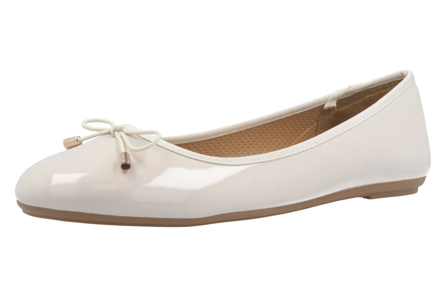 Fitters Footwear Ballerinas in Übergrößen Beige 2.514378 - Fiona Beige Patent große Damenschuhe