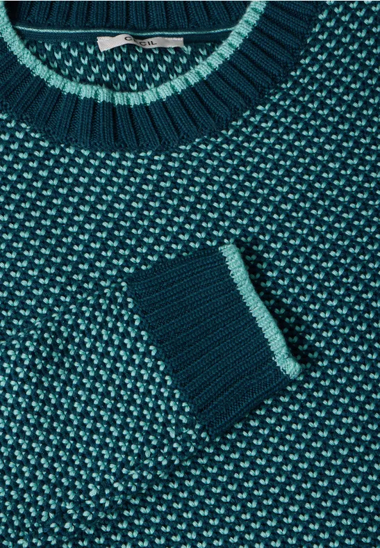 Gemusterter Strickpullover