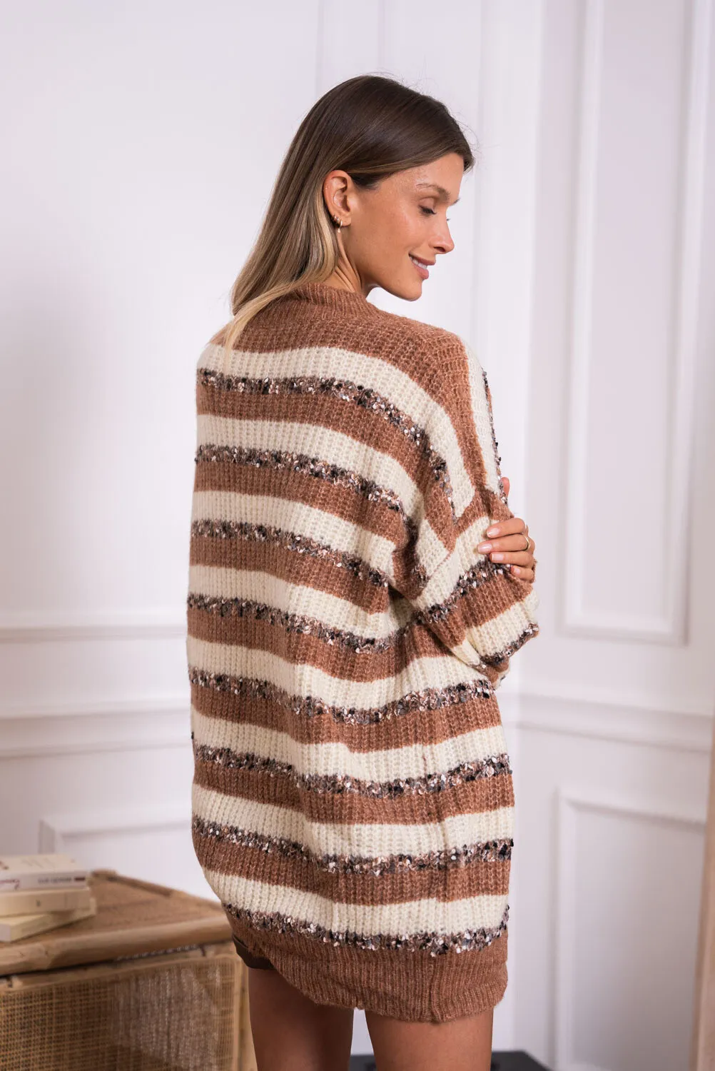 Gestreifter Strickpullover