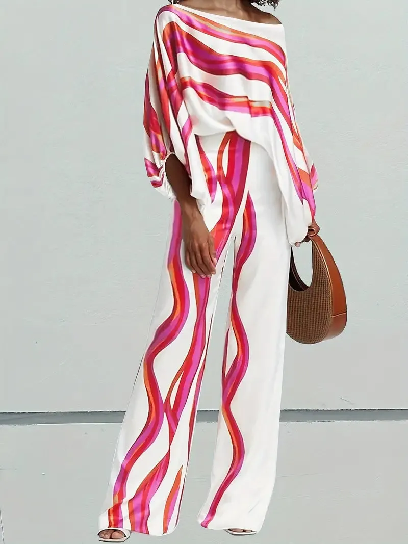 Gestreiftes Set eleganter Hosen