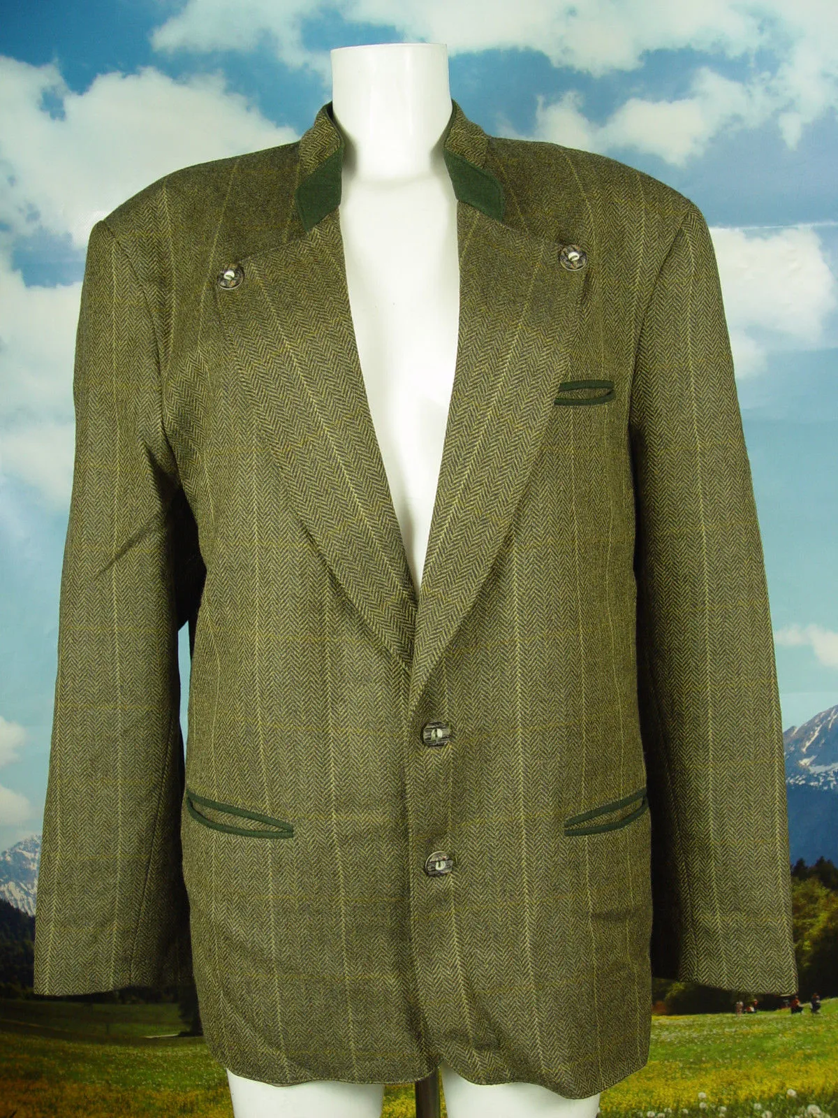 gewebtes Fischgrätenmuster hochwertiger TAILORDRESS Janker Jacke Gr.52