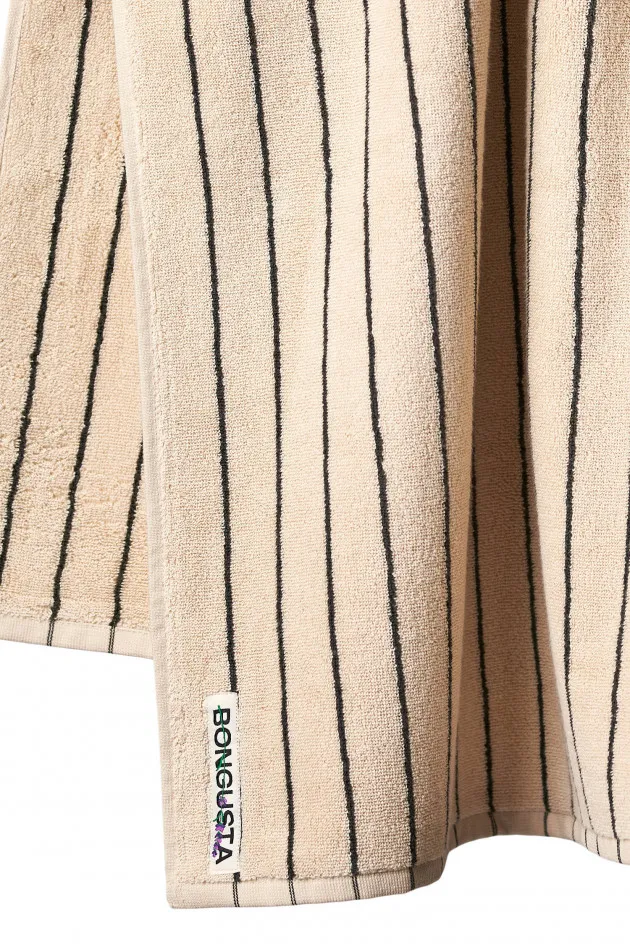 Großes Frotteehandtuch NARAM in Creme/Grau