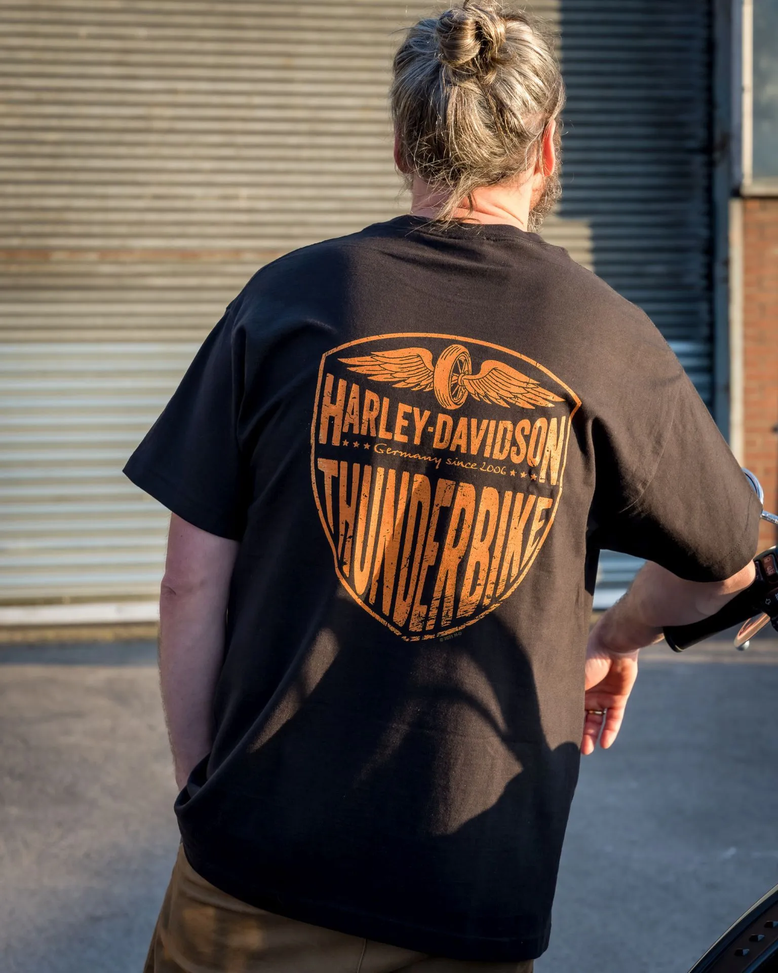 Harley-Davidson T-Shirt Grunge H-D blau