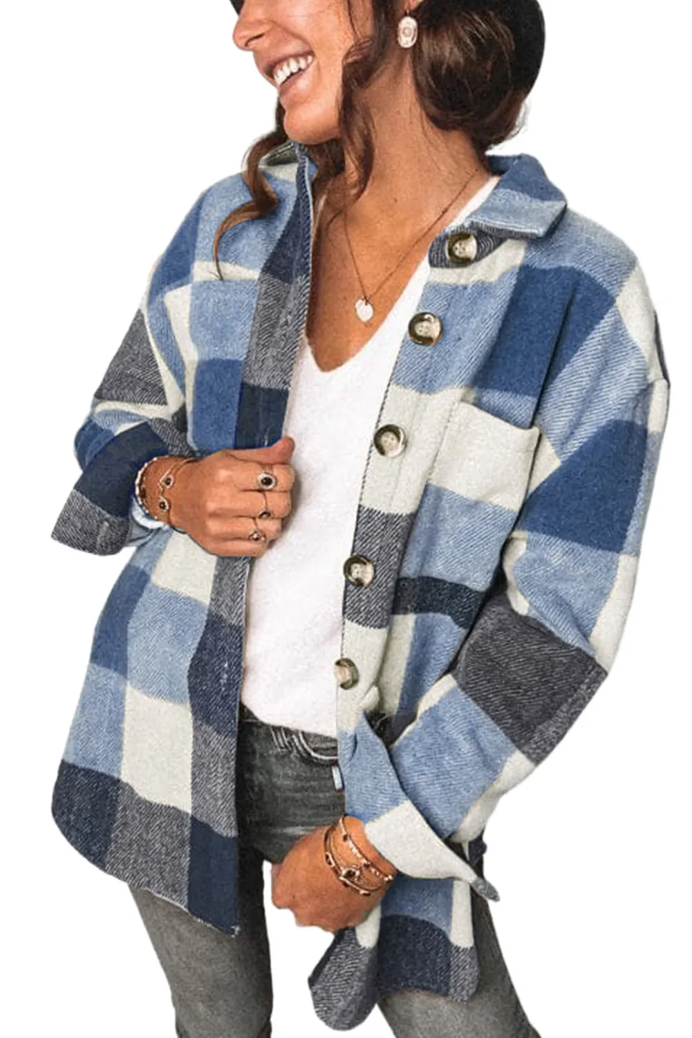 Heidi-Mode | Warme Karierte Jacke Für Damen