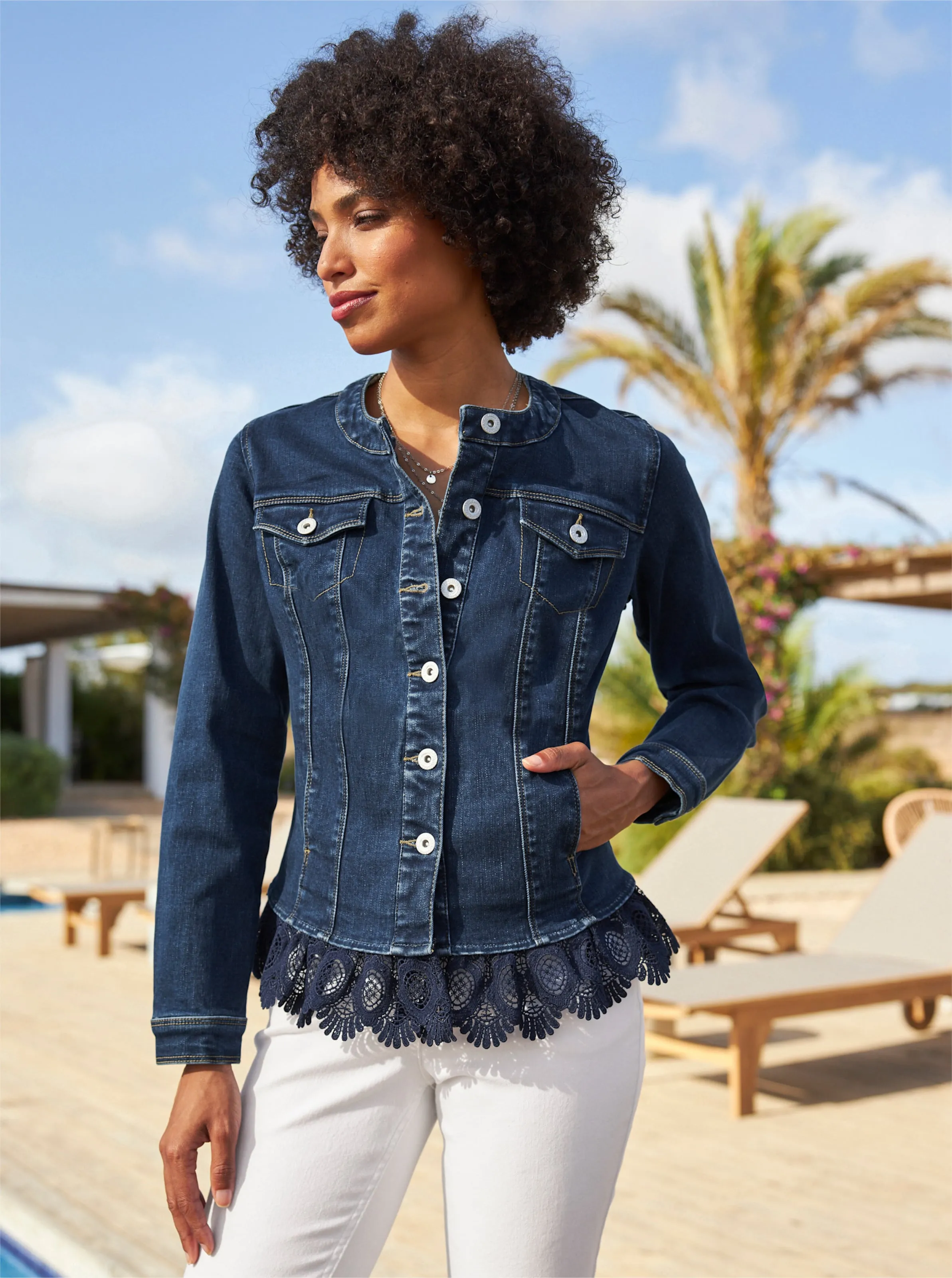 heine Jeans-Blazer in blue-stone-washed