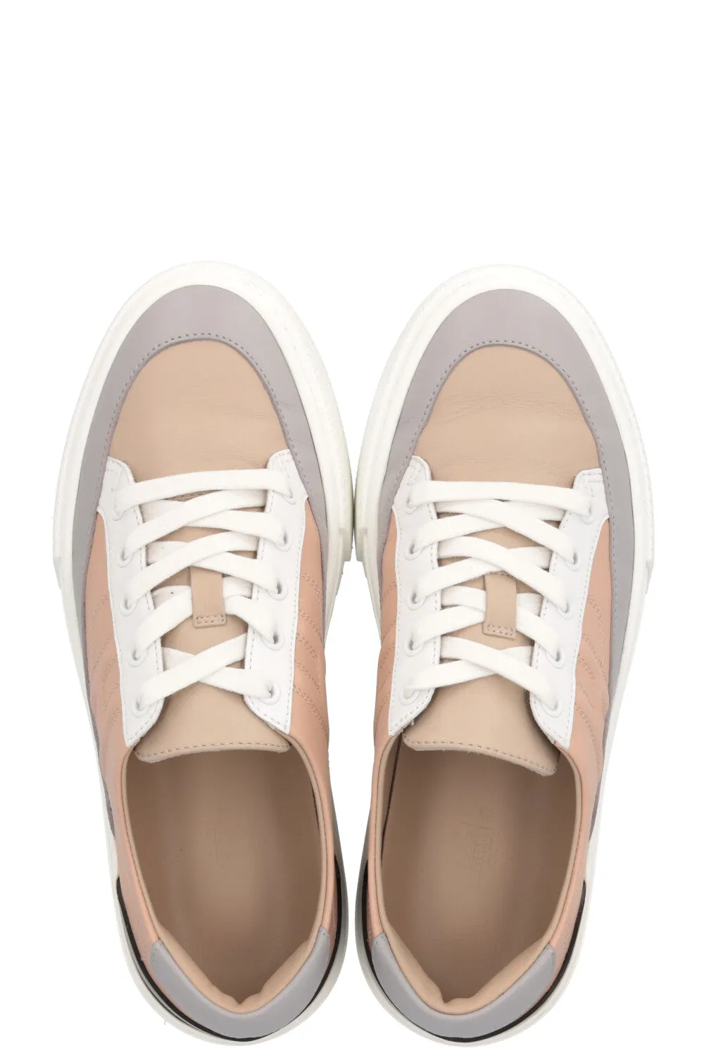 HERMS Deep Sneakers Etoupe White