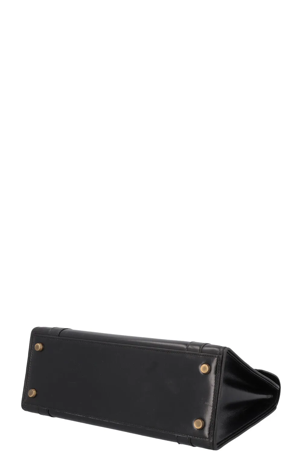 HERMS Drag Top Handle Bag Black Box