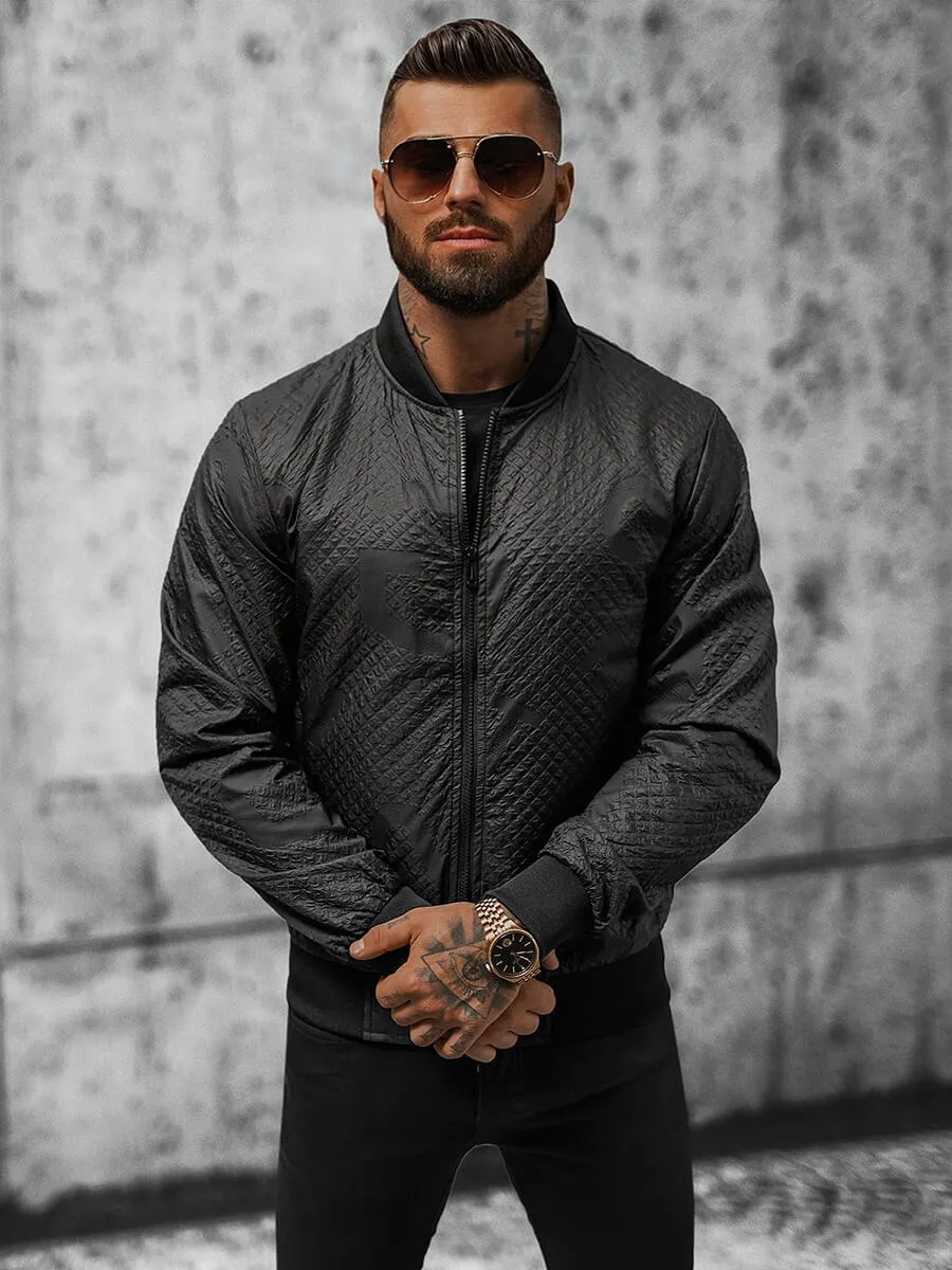 Herren Jacke Schwarz OZONEE O/3A179