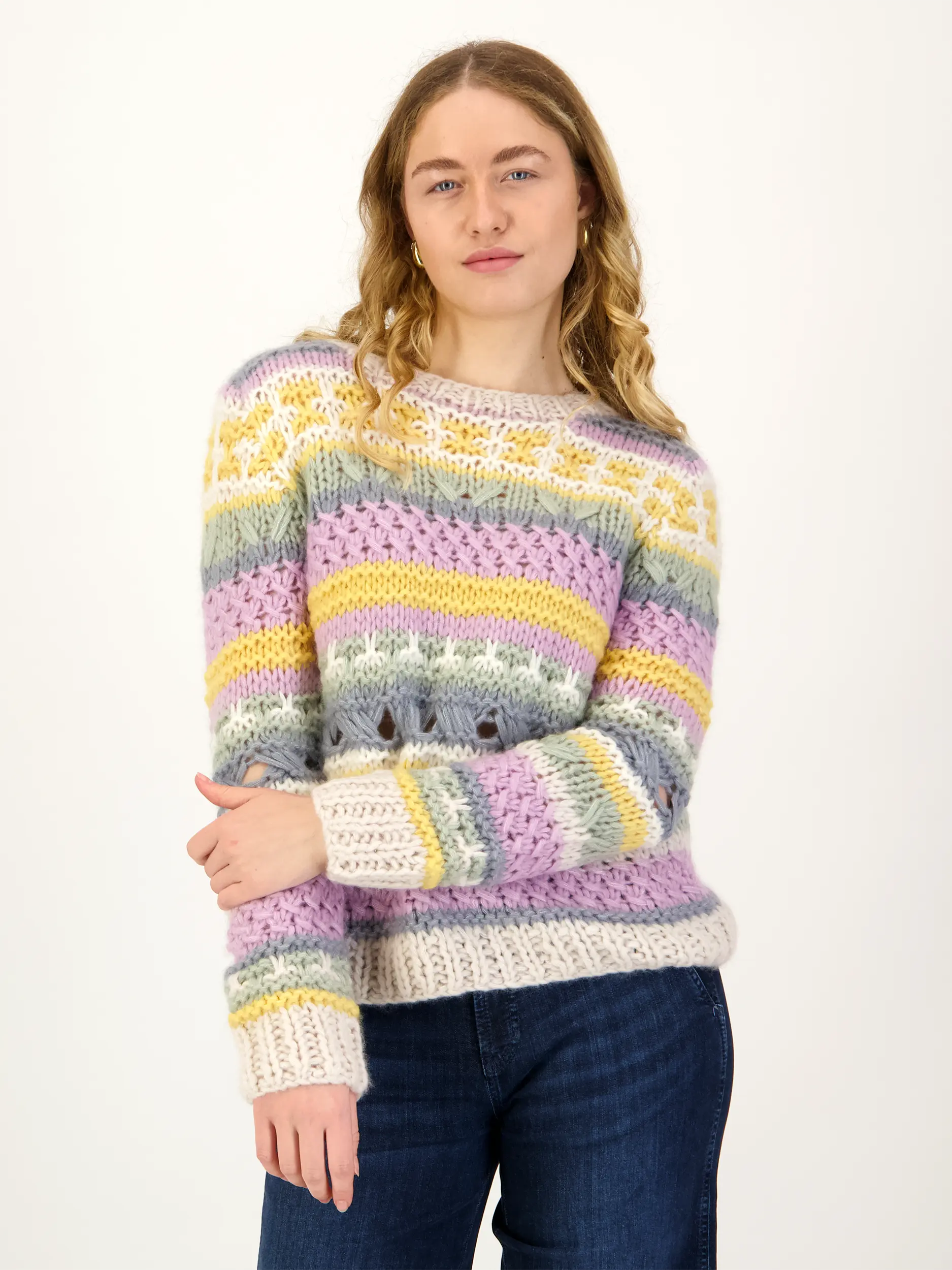 Iris von Arnim gestreifter Pullover 'Vitanella' für Damen
