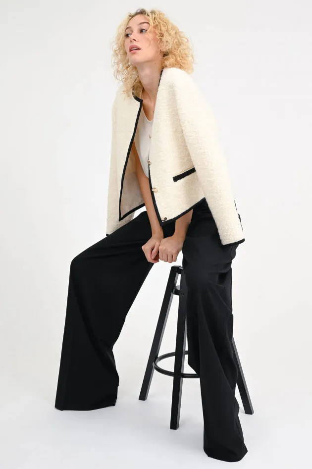 Jacke LOGAN in Ivory/Schwarz