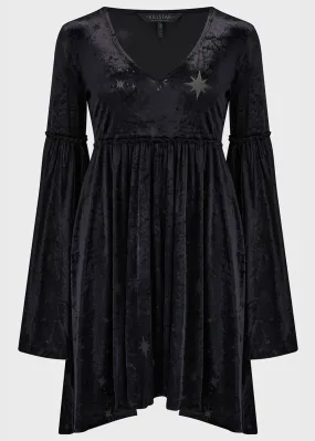 Killstar Coma Mini Kleid Schwarz