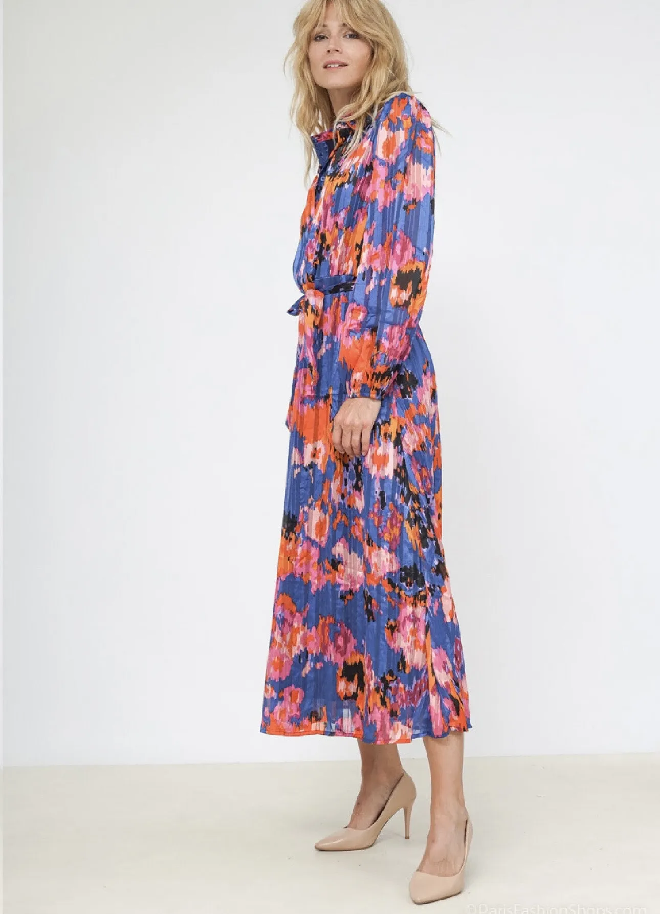 Langes Kleid mit Aufdruck