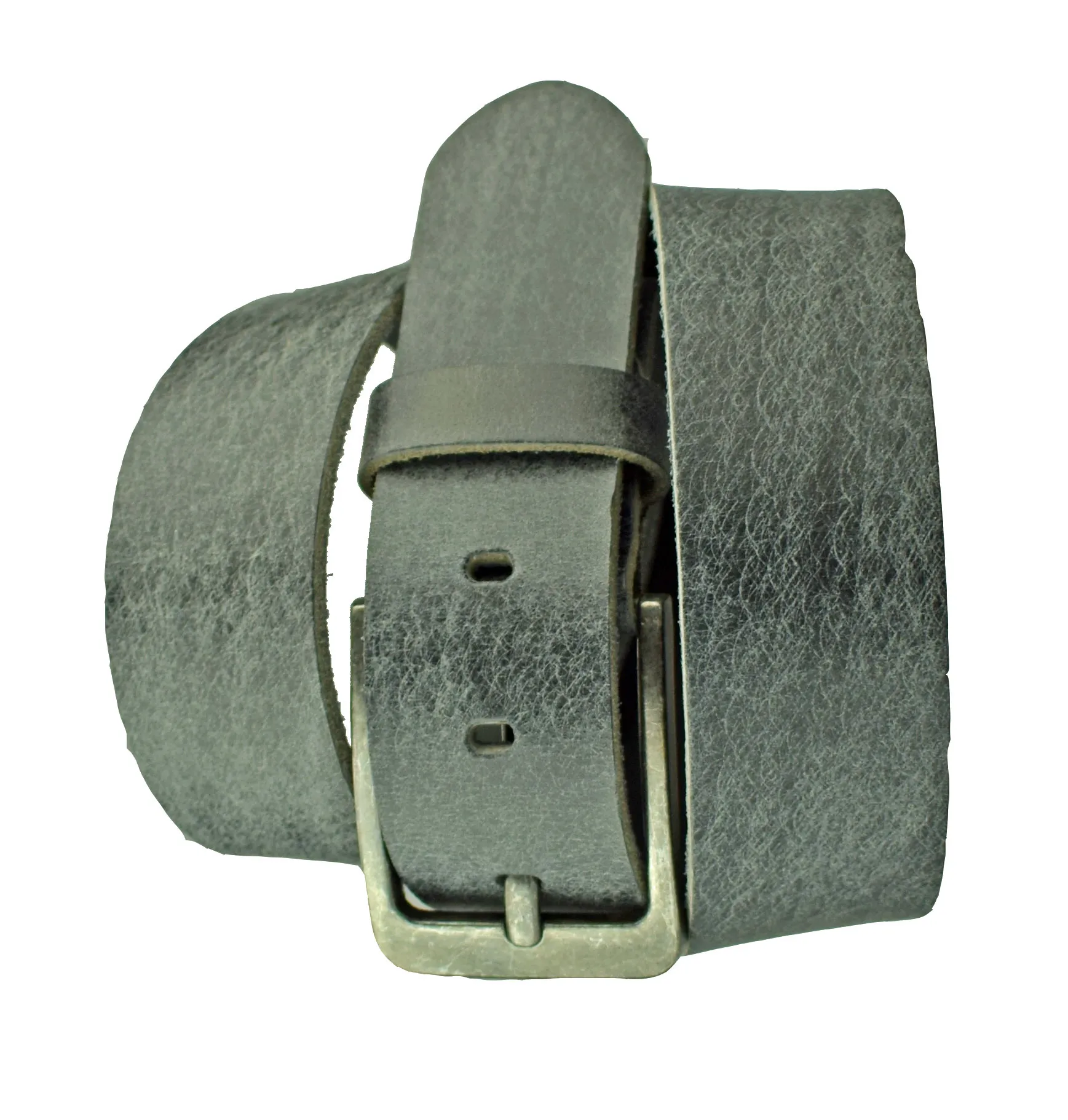 Leder Jeans Gürtel Grau