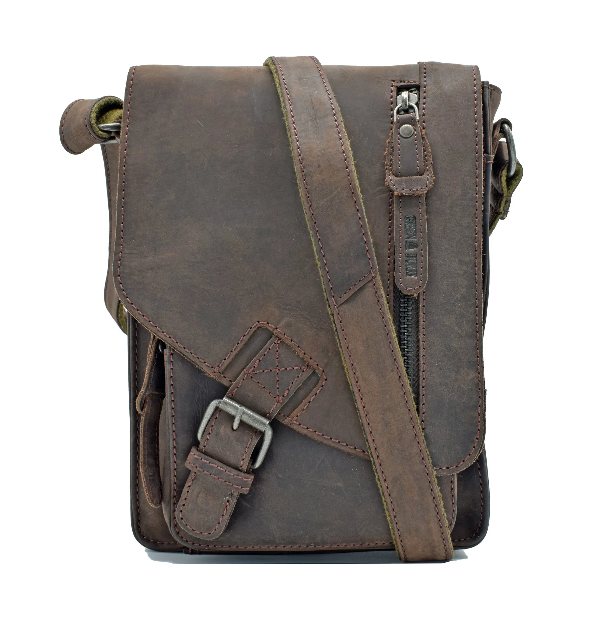 Leder Umhängetasche  Uberschlagtasche Small