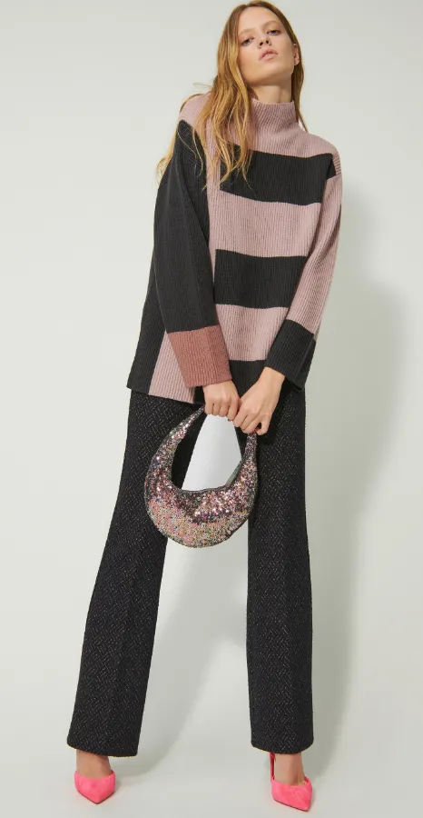 LUISA CERANO Pullover INTARSIENMUSTER 
