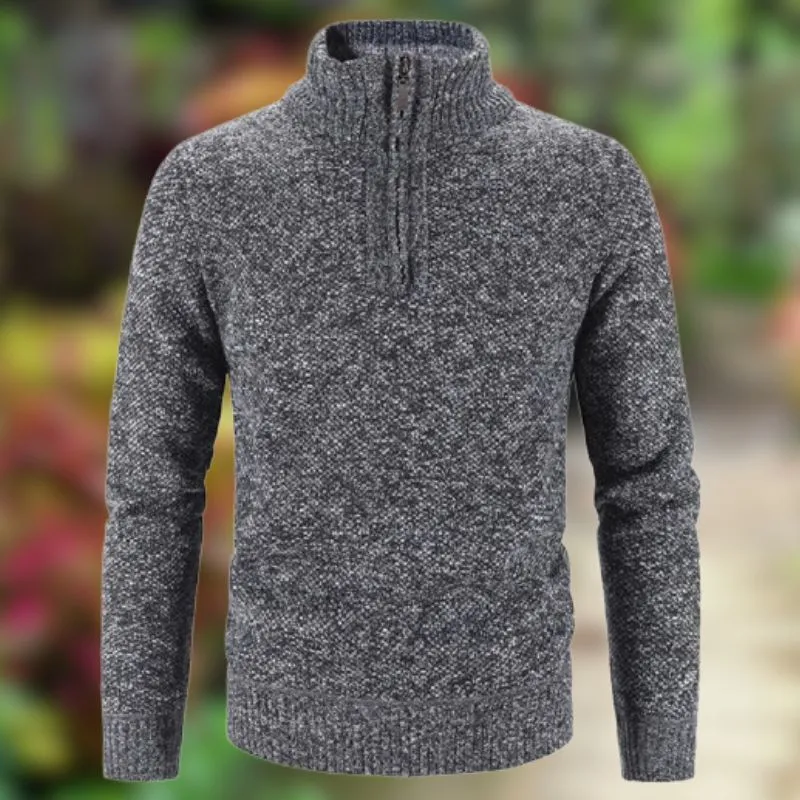 Melange™ Strickpullover | Halber Reißverschluss | Wärme & Stil