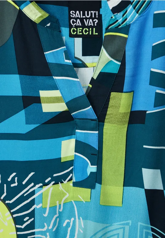Multicolor Print Kleid