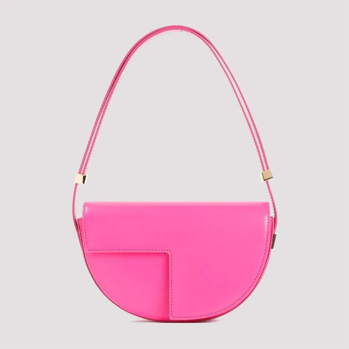   Patou  Le Petit Fuchsia Leather Shoulder Bag Pink  Schultertasche 