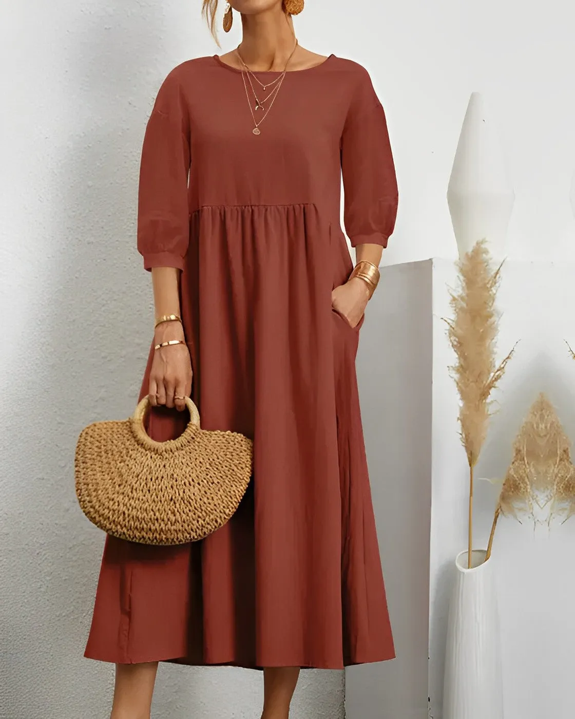 Retro Lange Kleid