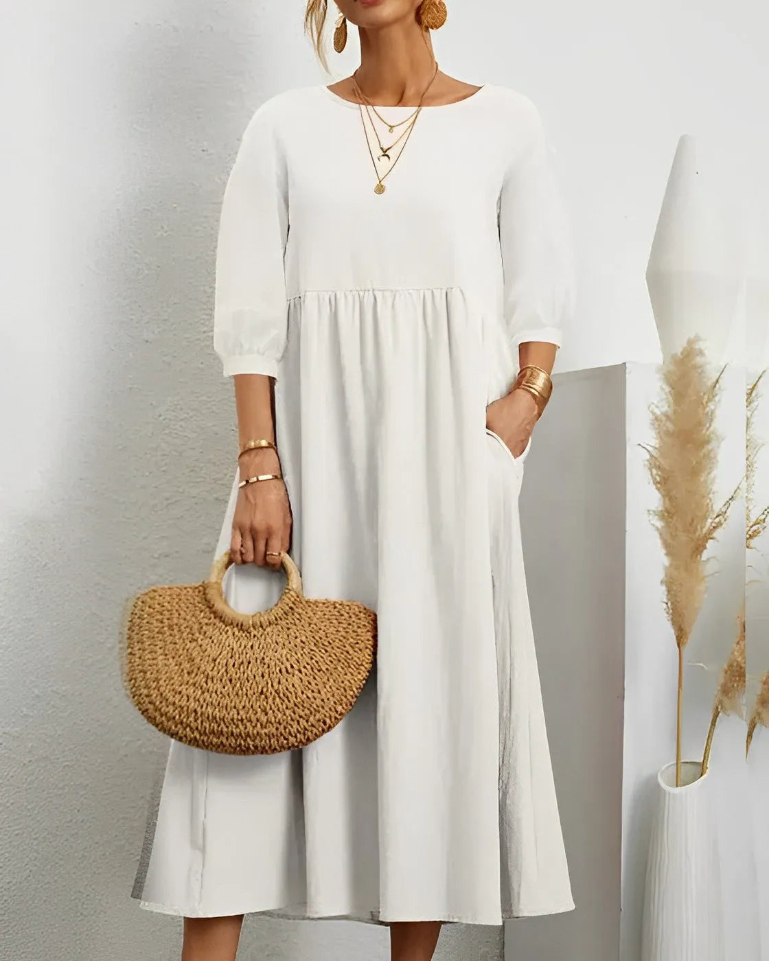 Retro Lange Kleid