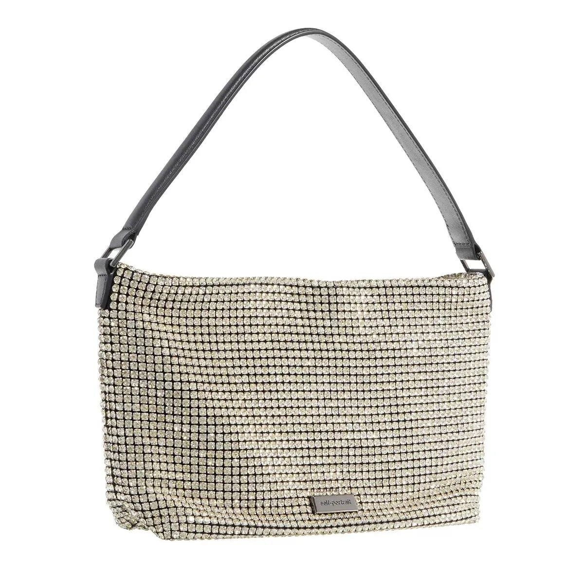   Self Portrait  Diamante Medium Hobo Bag Champagne  Schultertasche 