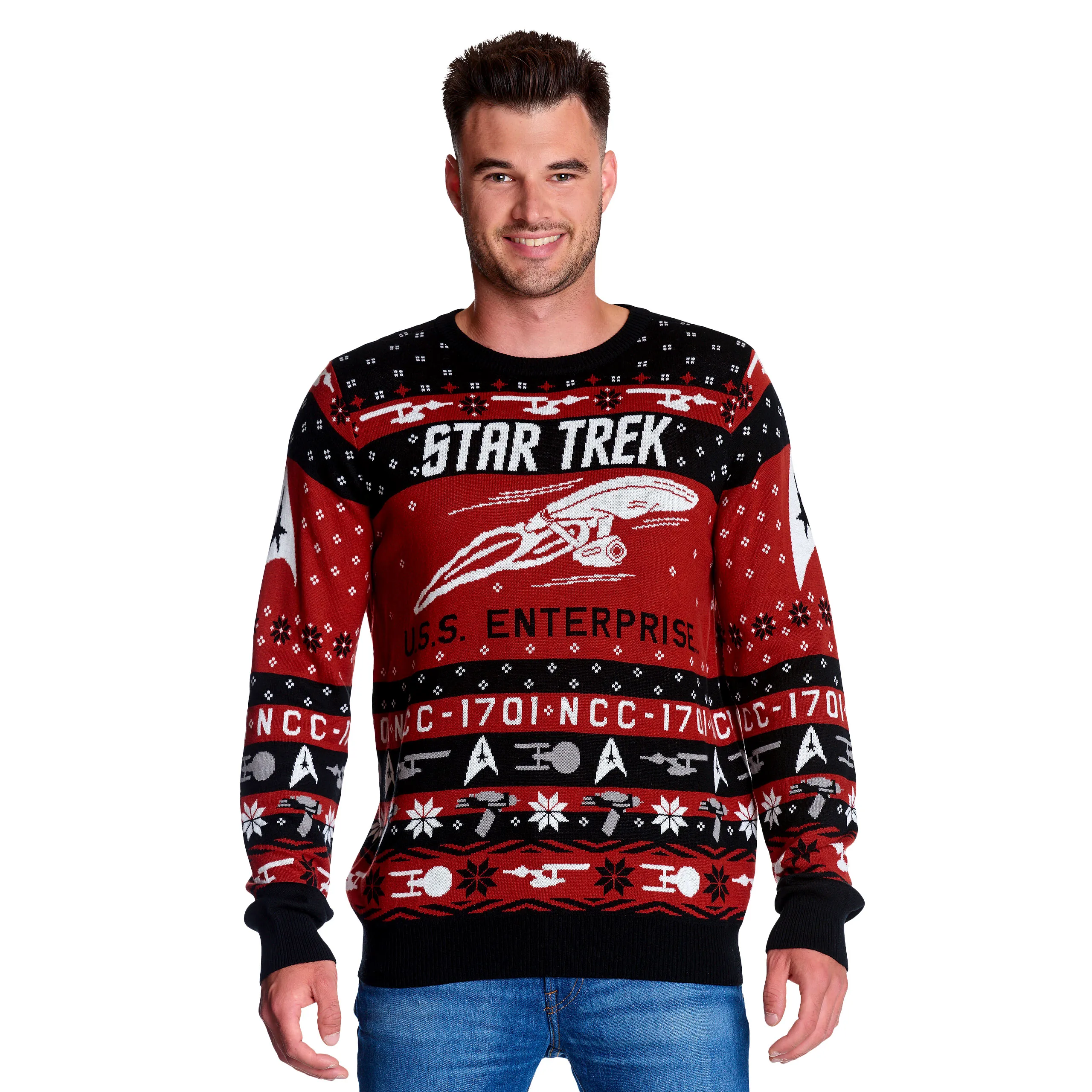 Star Trek - USS Enterprise Strickpullover-| Elbenwald