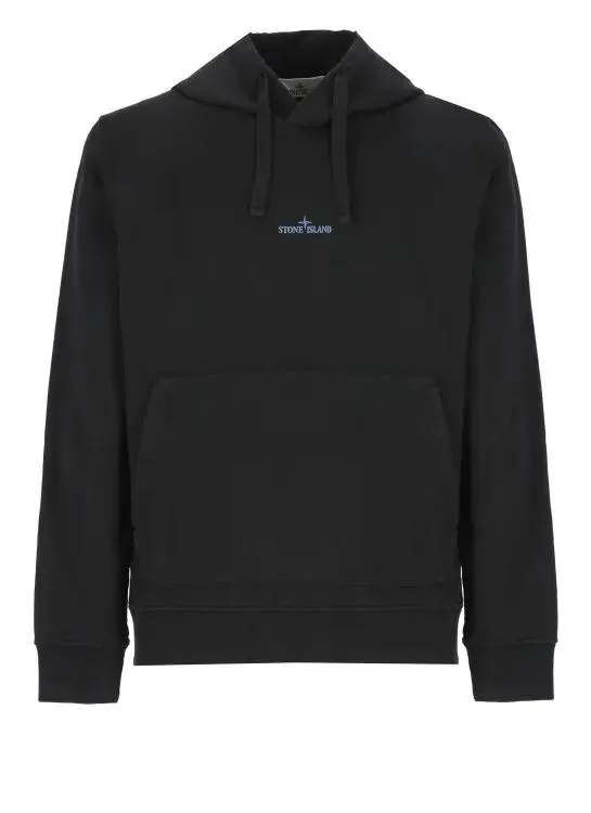   Stone Island  Hoodie With Logo Black
