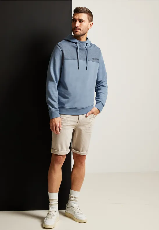 Street One MEN Hoodiesweater im Materialmix 