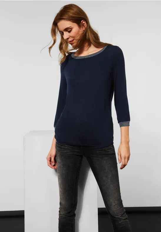 Street One Shirt mit Schimmerdetails 