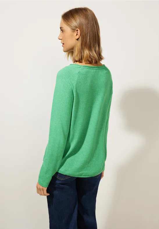 Street One Softes Melange Langarmshirt  - Style MINA