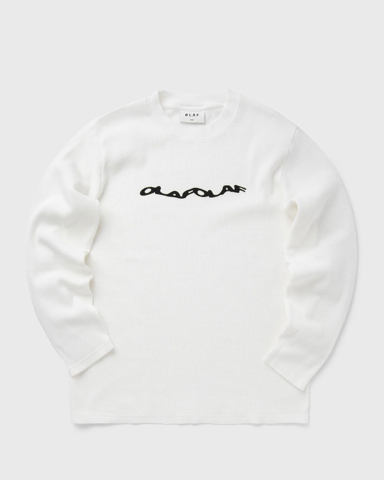 T-shirt ØLÅF WAFFLE TEE LS M180113-WHITE
