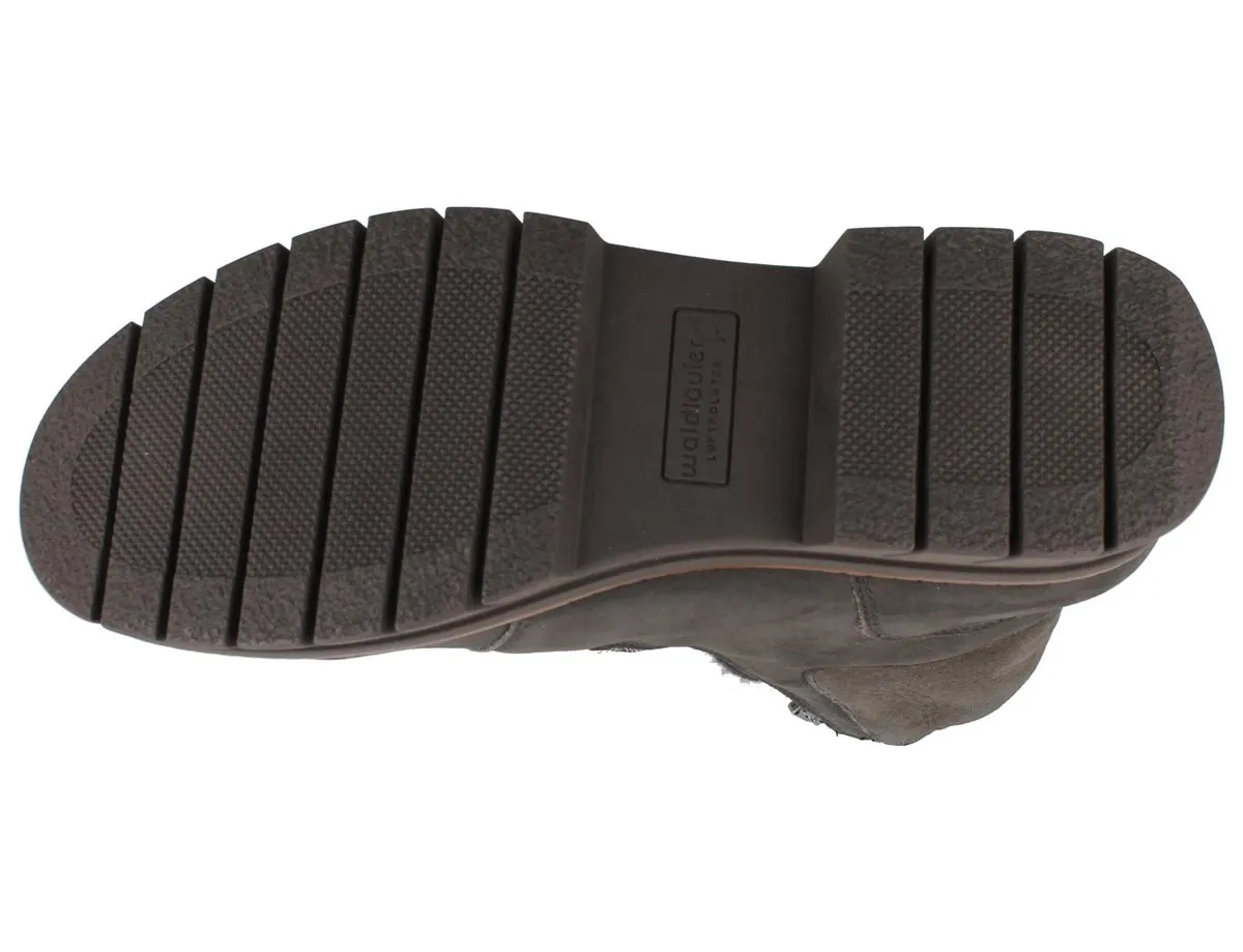 WALDLÄUFER H Xara Damen Stiefelette braun carbon Nubukleder