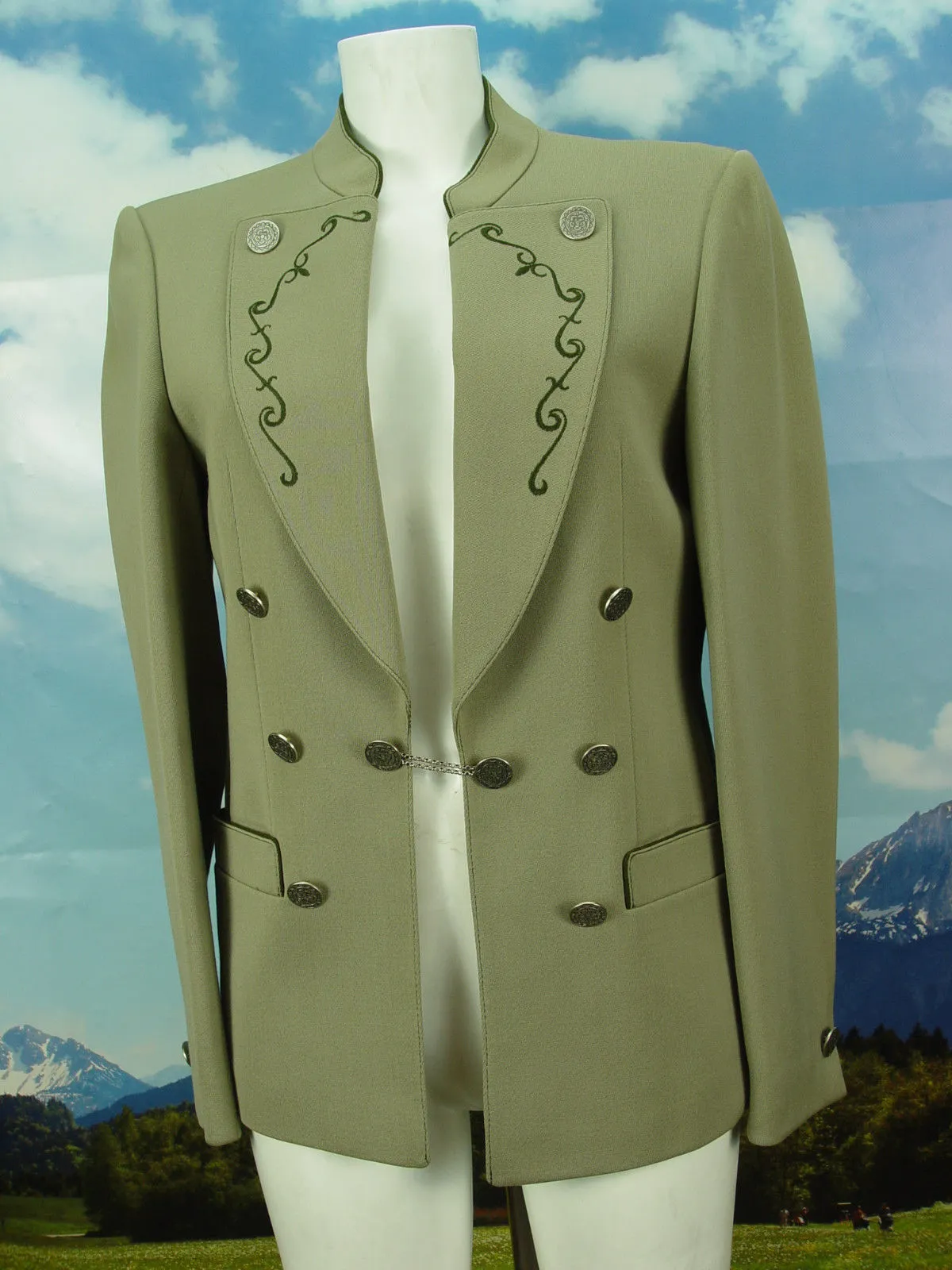 ZEILER neuwertig, hochwertig, Stickerei, Trachten Sakko Janker Jacke Gr.46